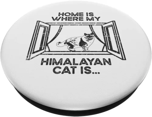 Miniatura 2 de Home Where My Cat Is - Mom Dad Himalayan Cat PopSockets MagSafe PopGrip for iPhone