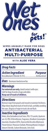 Miniatura 7 de Wet Ones Toallitas multiusos para perros con aloe vera para mascotas, 50 unidades, paquete de 3, toallitas para perros para todos los perros