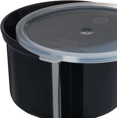 Miniatura 3 de Carlisle FoodService Products Contenedor Redondo Clásico de Almacenamiento Crock con Tapa para Cocina, Restaurantes, Hogar, Plástico, 1.5 Cuartos