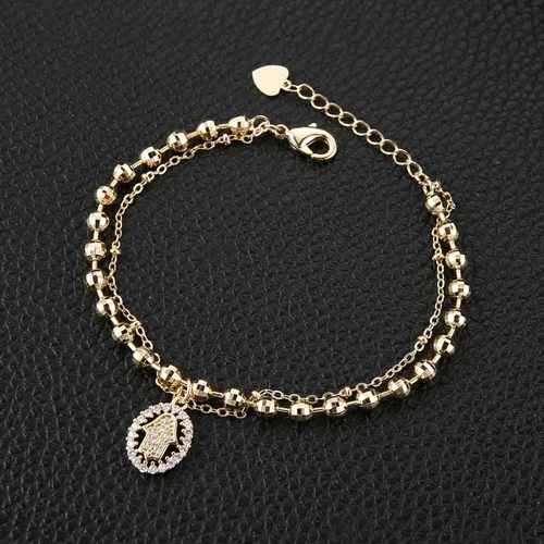 Miniatura 33 de HZMAN Pulsera de cruz con cuentas de rosario virgen de Guadalupe ajustable para mujer, regalo de joyería