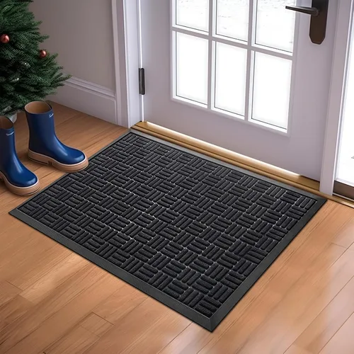 Miniatura 8 de Mibao Tapete para puerta delantera, resistente y duradero, tapete de bienvenida para interiores y exteriores, atrapador de suciedad, impermeable