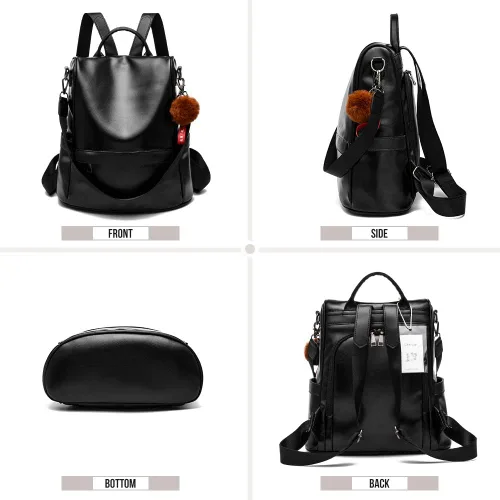 Miniatura 2 de CHERUTY Women Backpack Purse PU Leather Anti-theft Casual Shoulder Bag Fashion Ladies Satchel Bags