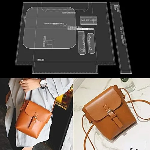 NW AAB-272 Bolso de hombro Plantilla de acrílico Patrón de cuero Patrón de cuero de acrílico Plantillas de cuero para bolsos