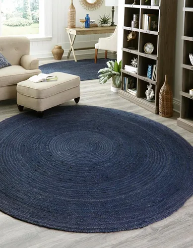 Miniatura 40 de Unique Loom Colección Jute Trenzado - Alfombra de área Dhaka (7' 1" x 10' Rectángulo, Blanco)