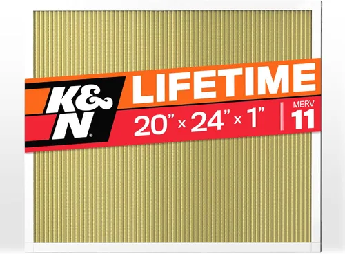 Miniatura 10 de K&N Filtro de aire para horno HVAC de 20 x 24 x 1, dura toda la vida, lavable, Merv 8, el último filtro HVAC que comprarás, respira de forma segura