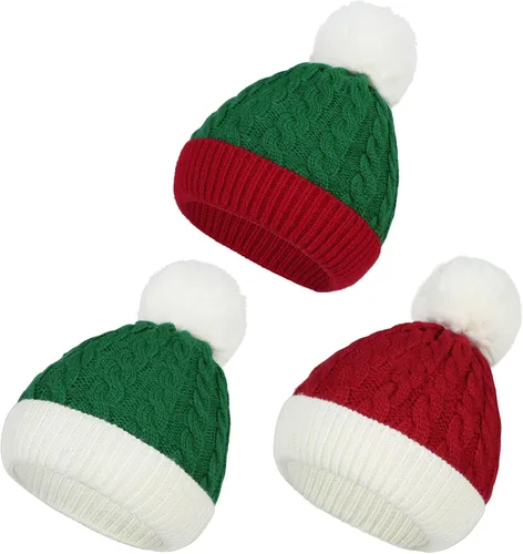 Century Star Baby Christmas Hat Knit Santa Hat Winter Baby Boy Girl Christmas Xmas Newborn Toddler Kids Christmas Beanie