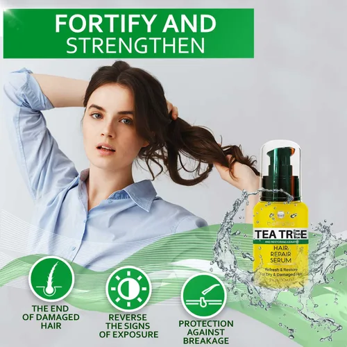 Miniatura 9 de BELLISSO Champú de aceite de árbol de té, juego de acondicionador y suero, sin sulfatos, hidratante, calmante para la picazón del cuero cabelludo