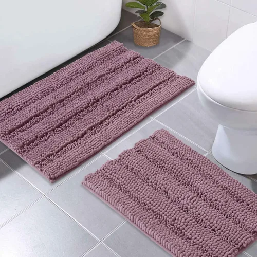 Miniatura 17 de NICETOWN Tapete negro para baño, antideslizante, suave, absorbente de agua, tapete de bajo perfil para entrada, tapete para vestíbulo, puerta