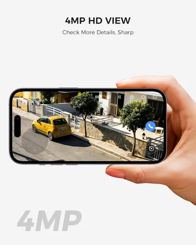 Miniatura 5 de Hiseeu Cámara de seguridad solar para exteriores, cámaras de 4MP, sistema de cámaras de seguridad inalámbricas para el hogar, visión nocturna a