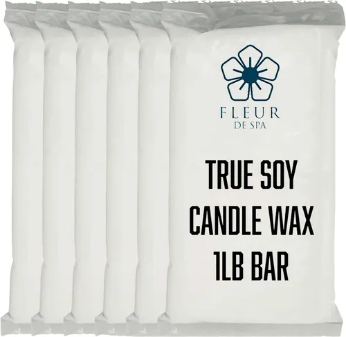 Miniatura 2 de Fleur DE SPA - Cera de soja natural de 6 libras, fabricada en Estados Unidos, empaquetada en barras de 1 libra, combustión limpia, excelente aroma