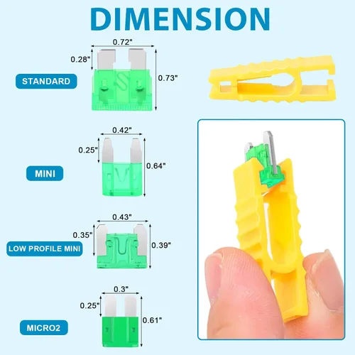 Miniatura 4 de Juego surtido de 408 fusibles para automóvil, mini LP Mini Micro2, fusibles de cuchilla ATO ATC APS ATS APR 2A 5A 7.5A 10A 15A 20A 25A 30A 35A 40A