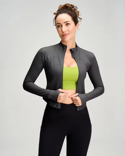 Miniatura 5 de QUEENIEKE Womens Athletic Workout Jackets Cottony-Soft Full Zip Slim Fit Running Jacket 0703
