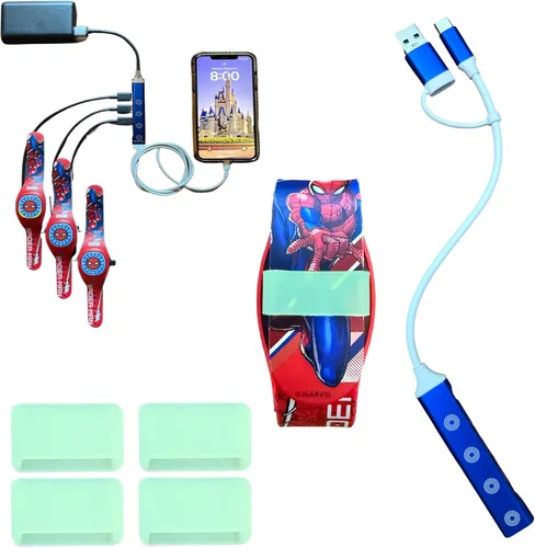 MultiCharger para MagicBand+, MagicBand + y Magic Band compatible con FuelRod y otras baterías externas. Accesorios Disney World para viaje a