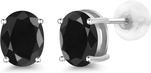 Miniatura 112 de Gem Stone King Aretes de oro de 14 quilates con piedra natal ovalada de 0.315 x 0.236 in Aretes de oro para mujer