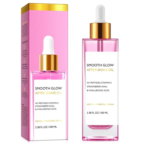 Aceite para después del afeitado, aceite suave para después del afeitado, fresa y vainilla para mujeres, piel suave, cuidado calmante después del