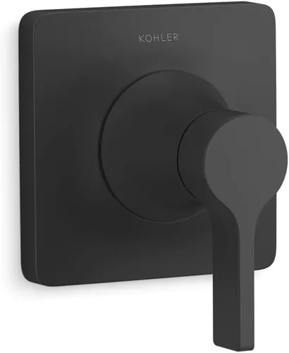 KOHLER T28130-4-BL Venza MasterShower - Válvula de transferencia con manija de palanca, grifo de baño de una sola manija, negro mate