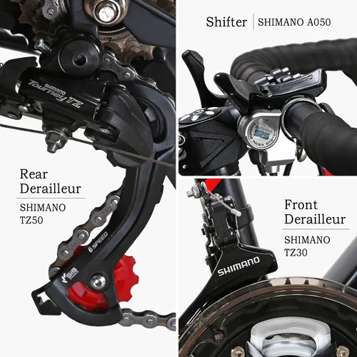Miniatura 6 de EUROBIKE Bicicleta de carretera para hombre, YH-XC550 bicicleta de carretera para hombres, bicicleta de marco de 21.3 in, ruedas 700C, bicicletas