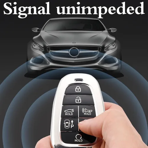 Miniatura 4 de Funda para llavero Hyundai con llavero de TPU de alta calidad, funda protectora de 360 grados para Hyundai Sonata Santa fe Tucson 2019 2020 2021