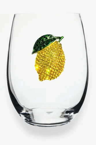 Miniatura 6 de THE QUEENS' JEWELS Copa de vino con tallo con joyas de piña, 21 onzas, regalo único para mujeres, cumpleaños, lindo, divertido, sin pintar