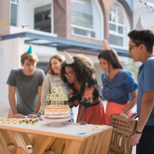 Miniatura 8 de Gyufise 1 decoración de 30 con purpurina dorada y fabulosos adornos para tartas de 30 años y fabulosos adornos para tartas de cumpleaños de 30 años