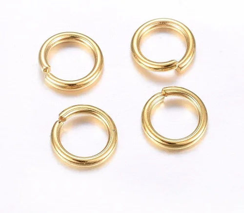 Miniatura 16 de HDSupplies 100 piezas - 4mm de argollas de acero inoxidable 304 de tono negro - Calibre 22 (espesor de 0.6mm)