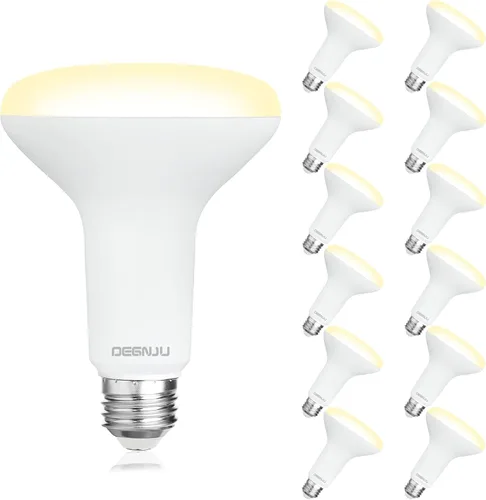 Miniatura 11 de DEGNJU Paquete de 6 bombillas LED empotradas BR30, bombillas de inundación regulables para interiores, CRI80 7 W, equivalente a 65 W, 2700 K, blanco