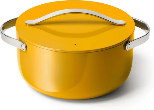 Miniatura 7 de Caraway Olla de cerámica antiadherente para horno holandés con tapa (6.5 cuartos de galón, 10.5 pulgadas), no tóxica, sin PTFE ni PFOA, apta
