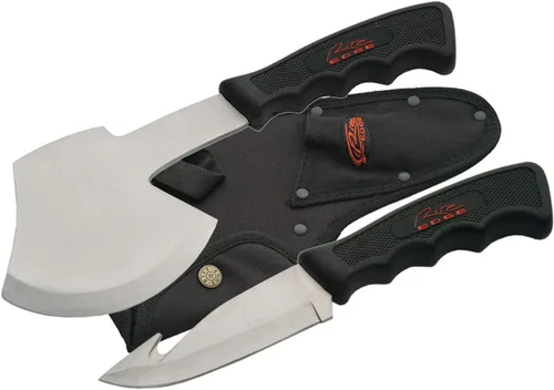 Rite Edge Szco Supplies - Juego de cuchillos combinados de caza y hacha para caza/supervivencia, color negro