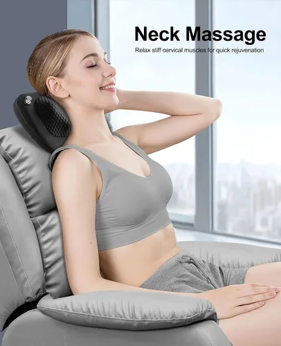 Miniatura 4 de VIKTOR JURGEN Masajeador de espalda y cuello con calor, almohada de masaje regalos para el día de la madre y el día del padre, masajeador eléctrico