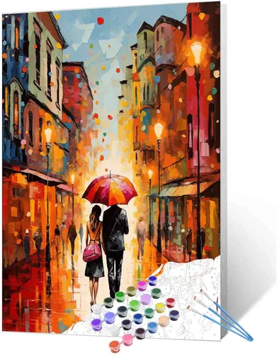 Miniatura 34 de TUMOVO Pintura por números para niñas con flores para adultos, principiantes, mujeres rodeadas de abejas, pintura acrílica por números, pintura