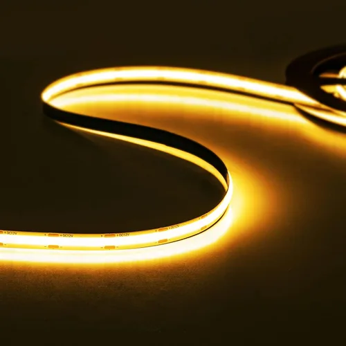 Miniatura 6 de SEZO COB - Tira de luz LED blanca cálida 2700K 16.4ft 480LEDs/M CRI90+ 24V 0.315 in Ancho 9W/m Flexible Brillante Alta Densidad Uniforme FCOB LED