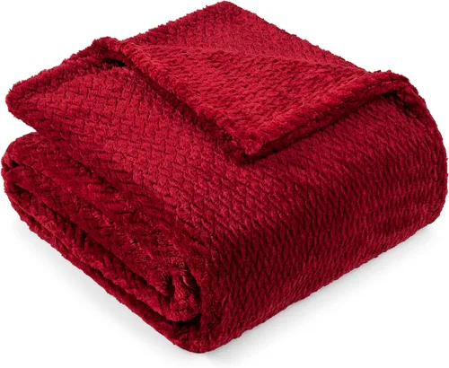 Miniatura 20 de PAVILIA - Manta de forro polar suave y sólida de color negro para sofá, mantas ligeras y mullidas y cálidas para cama, manta de franela mullida