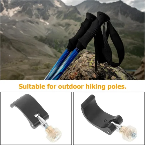Miniatura 5 de Clip de bloqueo externo para bastón de trekking, accesorio de repuesto para senderismo, mochilero y caminar, paquete de 2 con tornillos de 2.08 x