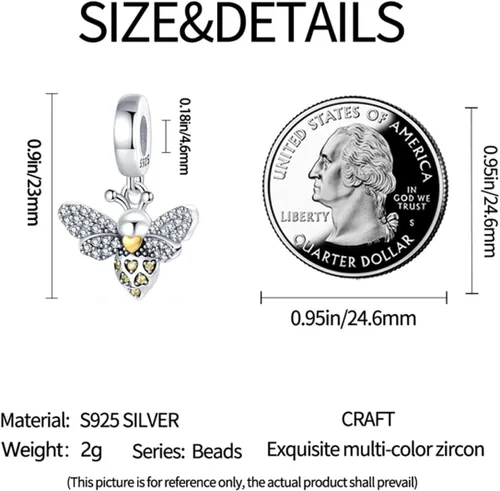 Miniatura 5 de Pulsera y collar de plata de ley 925 con dije de corazón, mariposa, loto, avión, viaje, lindo gato, cuentas, regalo para mujer