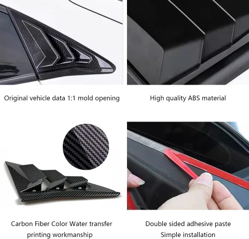 Miniatura 3 de Para Honda Civic de 10ª generación 2016-2021 - Rejilla de ventana lateral trasera, cubierta para decoración de rejilla de ventilación de aire
