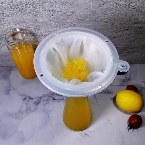 Miniatura 9 de Embudo de cocina con colador y filtro de malla fina 200, embudo de filtro de aceite de freidora de acero inoxidable 18/8 de grado alimenticio de 5