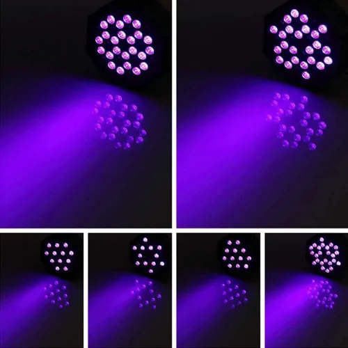 Miniatura 2 de U`King Luces negras para fiesta brillante, 72 W, UV, 36 LED, luz negra que brilla en la oscuridad, luz negra estroboscópica con control remoto DMX 1