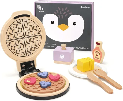 Miniatura 8 de PairPear Juego de Comida de Madera, Juego de Cocina de Madera, Accesorios de Cocina de Juguete, Juego de Cocina de Madera para Niños, Juego