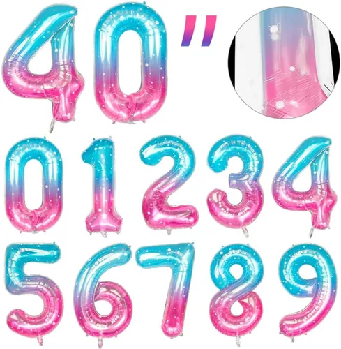 Miniatura 3 de 10 globos de caramelo, globos de gran número, helados, dulces, Sundae, globos de aluminio para niñas, suministros de decoración de fiesta