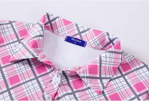 Miniatura 3 de Moydan Camisetas polo de golf para mujer, ligeras, manga corta, 4 botones