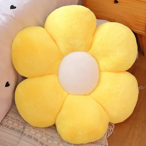 lannery Almohadas Decorativas de Felpa con Flores, Almohada de Suelo con Flores Cojín de Asiento Juguete para Leer, Habitación, Ver la Televisión