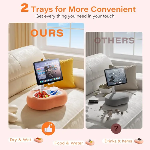 Miniatura 7 de Soporte de almohada para tableta Kindle con bandejas desmontables para iPad Tablet soporte para cama de 4 a 13 pulgadas teléfono/Kindle con funda