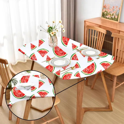 Miniatura 41 de Mantel ajustado blanco con elástico para mesas plegables de 48x48 pulgadas, manteles lavables y elásticos de elastano para mesas de cartas, manteles