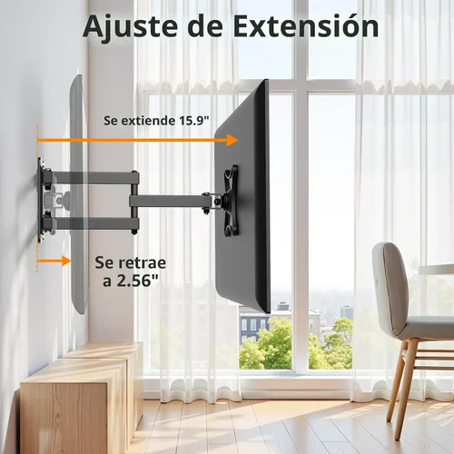 Miniatura 4 de IWORKBOARD Soporte de montaje en pared para monitor de TV de movimiento completo para la mayoría de pantallas curvadas LED LCD de 13 a 32 pulgadas