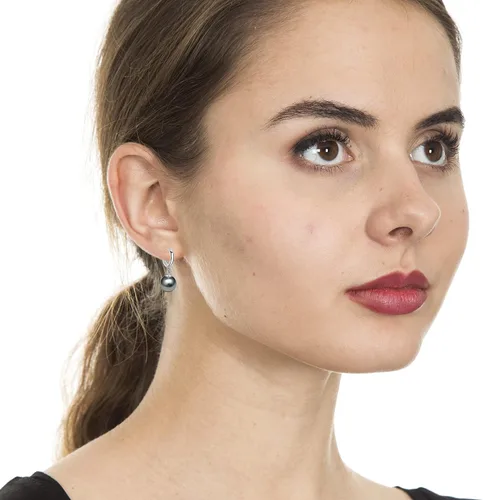 Miniatura 3 de Aretes colgantes de perlas AAA+ chapados en oro de 18 quilates seleccionados a mano para agricultura de agua dulce para mujer, juego de joyería