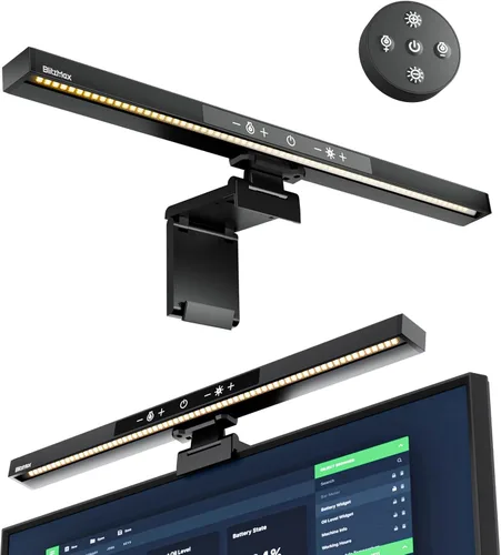 Miniatura 7 de Barra de luz para monitor, lámpara de monitor de computadora, atenuación continua de memoria, barra de luz de pantalla de control táctil, 5