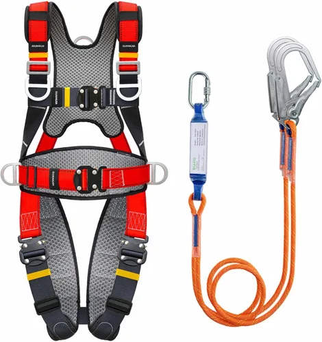 Miniatura 10 de DIJJIG Arnés de Seguridad de Protección Corporal Completa con Ajuste de 5 Puntos, Seguro y Cómodo, Posicionamiento de Construcción, Correas