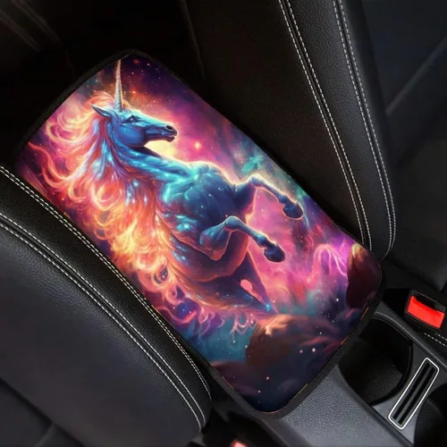 Miniatura 24 de Funda para reposabrazos de automóvil, ajuste universal para la mayoría de automóviles, SUV, camiones, sedán, patrón fresco, plegable, cómoda, Oso