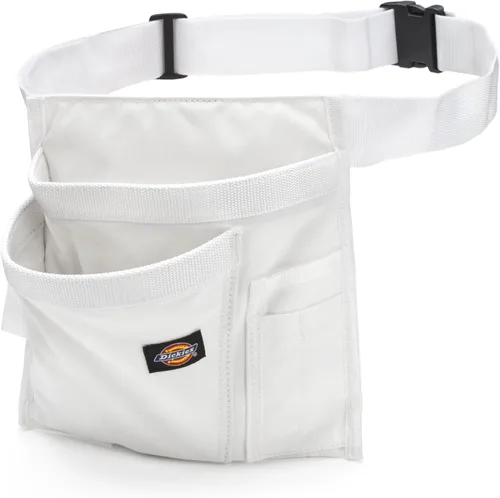 Dickies Bolsa de cinturón de herramientas de 5 bolsillos de un solo lado/Delantal de trabajo, construcción de lona duradera, cinturón ajustable para