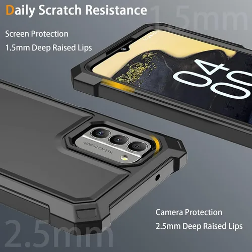 Miniatura 2 de Funda para Nokia G310 5G con protector de pantalla de vidrio templado, funda protectora delgada de silicona suave de cuerpo completo